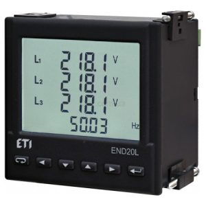 Аналізатор параметрів мережі END20L-RS 96×96мм 85-253В/AC 90-300В/DC RS-485, ETI