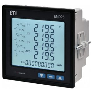 Аналізатор параметрів мережі END25-RS 96×96мм 100-550В AC/DC RS-485, ETI