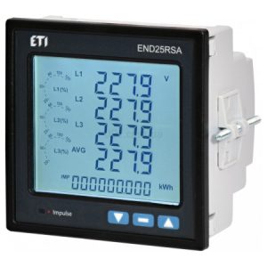 Аналізатор параметрів мережі END25-RSA 96×96мм 100-550В AC/DC RS-485, ETI