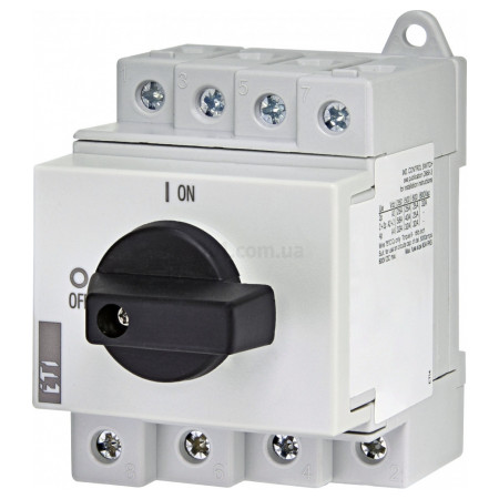 Вимикач навантаження LS 32 SMA A4 4P "1-0" 32A 1000V DC, ETI