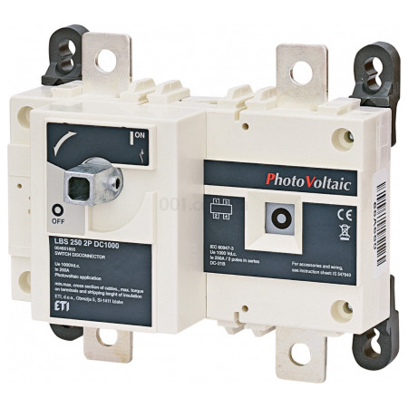 Вимикач навантаження LBS 250 2P DC1000 "1-0", 250A, 1000V DC, ETI