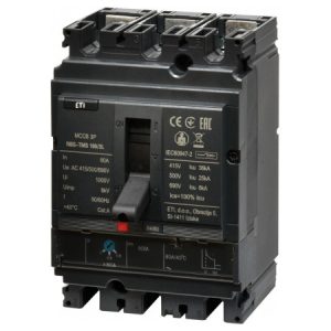 Автоматичний вимикач NBS-TMS 100/3L 3P 80A 36кА, ETI