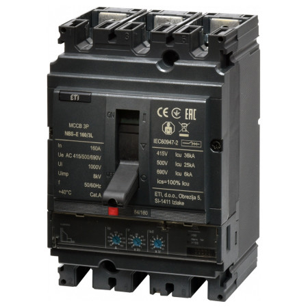 Автоматичний вимикач NBS-E 160/3L 3P 160A 36кА, ETI