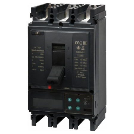 Автоматичний вимикач NBS-E 400/3S LCD 3P 400A 50кА, ETI