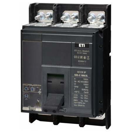 Автоматичний вимикач NBS-E 1600/3L 3P 1000A 36кА, ETI