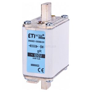 Запобіжник плавкий (вставка) M000UQ2/80A/690V gR (200кА), ETI
