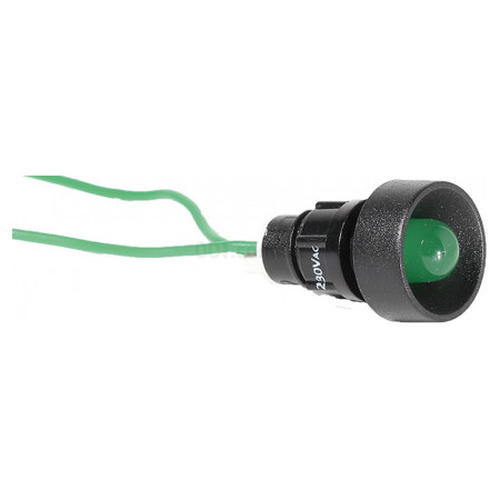 Лампа світлосигнальна 10мм 230V AC зелена LS LED 10 G 230, ETI