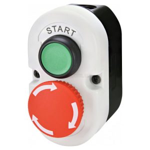 Пост кнопковий 2-модульний "START/STOP" грибок (повернення поворотом) ESE2-V5, ETI