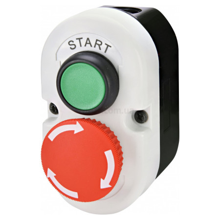 Пост кнопковий 2-модульний "START/STOP" грибок (повернення поворотом) ESE2-V5, ETI