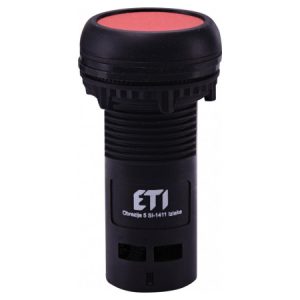 Кнопка моноблочна заглиблена 1НЗ червона ECF-01-R, ETI