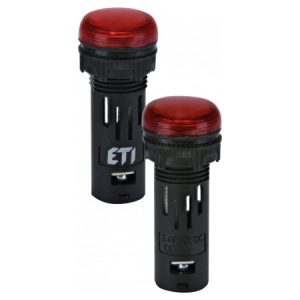 Лампа світлосигнальна LED матова ∅16мм 24V AC/DC червона ECLI-16-024C-R, ETI