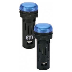 Лампа світлосигнальна LED матова ∅16мм 24V AC/DC синя ECLI-16-024C-B, ETI