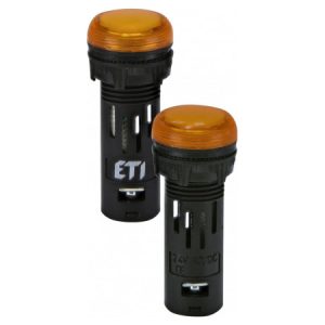 Лампа світлосигнальна LED матова ∅16мм 24V AC/DC помаранчева ECLI-16-024C-A, ETI
