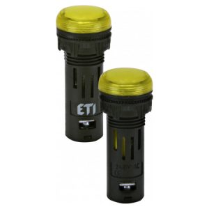 Лампа світлосигнальна LED матова ∅16мм 240V AC жовта ECLI-16-240A-Y, ETI