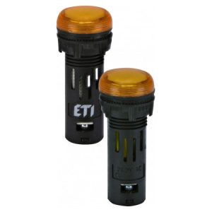 Лампа світлосигнальна LED матова ∅16мм 240V AC помаранчева ECLI-16-240A-A, ETI