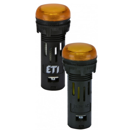 Лампа світлосигнальна LED матова ∅16мм 240V AC помаранчева ECLI-16-240A-A, ETI