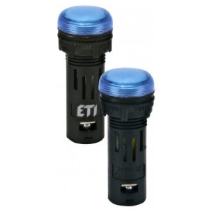 Лампа світлосигнальна LED матова ∅16мм-B 240V AC синя ECLI-16-240A, ETI