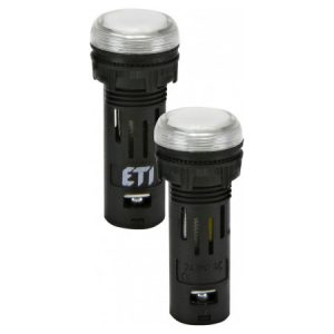 Лампа світлосигнальна LED матова ∅16мм 240V AC біла ECLI-16-240A-W, ETI