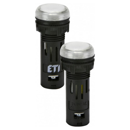 Лампа світлосигнальна LED матова ∅16мм 240V AC біла ECLI-16-240A-W, ETI