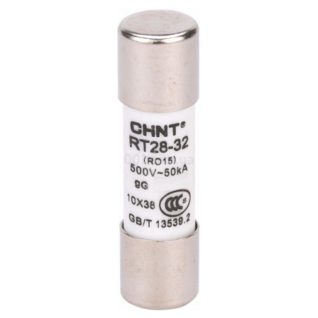Запобіжник циліндричний RT28-32 10×38мм gG/gL 4A, CHINT