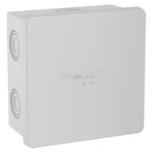 Коробка розподільча 80×80×40мм IP44 з кабельними вводами, DKC (БДК)