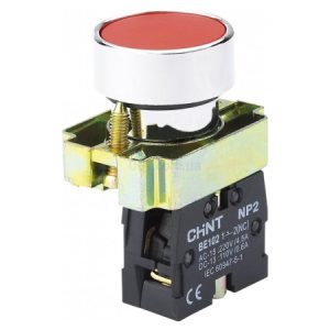 Кнопка без підсвітки червона 1НЗ IP40 NP2-BA42, CHINT
