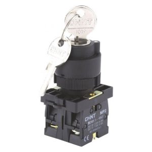 Перемикач на 2 положення з ключем 1НВ+1НЗ IP40 NP2-EG25, CHINT