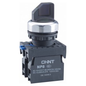 Перемикач на 3 положення з фіксацією чорний 2НВ IP65 NP8-20X/312, CHINT