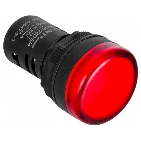 Світлосигнальний індикатор 230В АС червоний ND16-22DS/4, CHINT