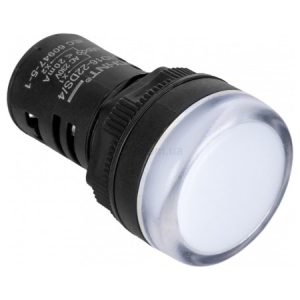 Світлосигнальний індикатор 230В АС білий ND16-22DS/4, CHINT