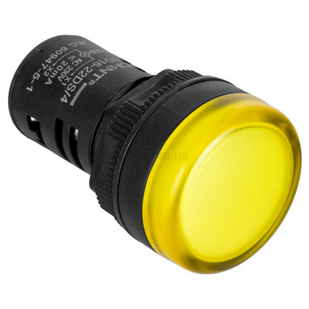 Світлосигнальний індикатор 230В АС жовтий ND16-22DS/4, CHINT