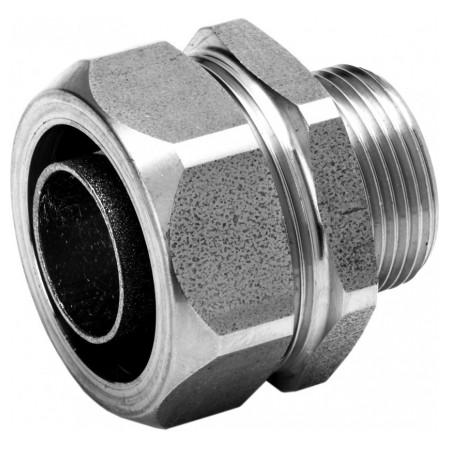 Муфта металорукав-коробка DN15 М20×1,5 (зовнішня різьба) нержавіюча сталь, DKC (БДК)