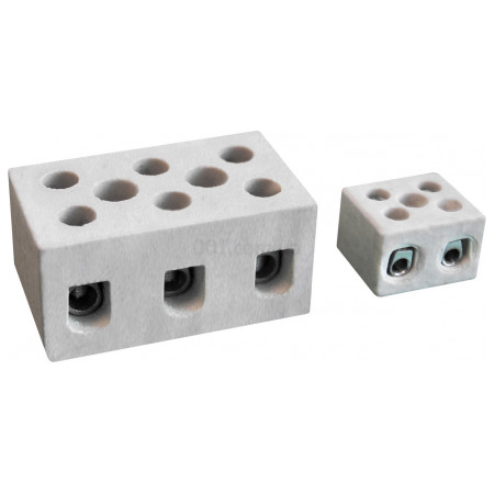 Колодка клемна керамічна на 2-полюси перетином 16 мм², DKC (БДК)