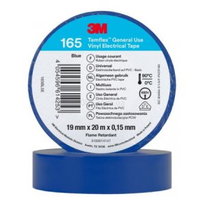 Ізострічка Temflex 165 - 19мм х 20м x 0,15мм синя, 3M