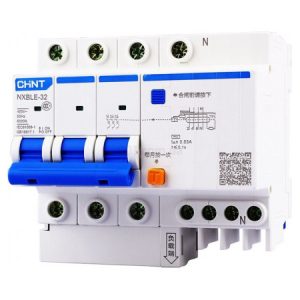 Диференційний автоматичний вимикач NXBLE-32 3P+N C20 30мА тип АС 6кА, CHINT