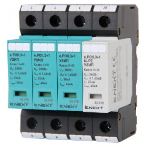 ПЗІП e.POII.3+1 клас II+III 3P+N-PE, KIWA (E.NEXT)