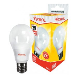 Світлодіодна (LED) лампа A60 7Вт 220В E27 4100К, Sokol