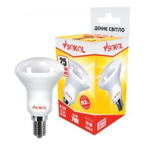 Світлодіодна (LED) лампа R50 AL 7Вт 220В E14 4100К, Sokol