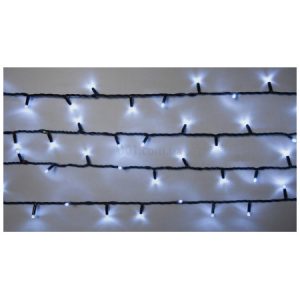 Гірлянда світлодіодна зовнішня STRING 200 LED нитка 20м (2×10м) білий/чорний IP44 EN, Delux