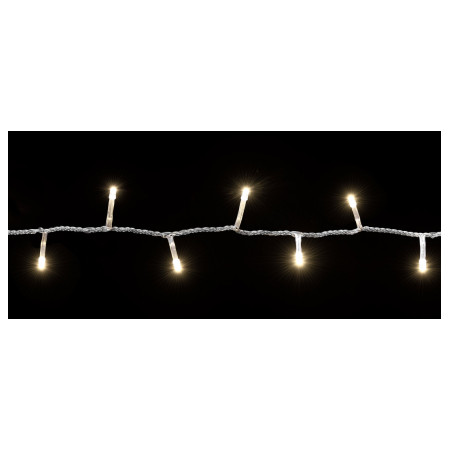 Гірлянда світлодіодна внутрішня STRING С 100 LED 5м теплий білий/прозорий IP20, Delux