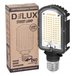 Лампа світлодіодна вулична 40Вт E40 5500K 3500лм STREETLAMP, Delux