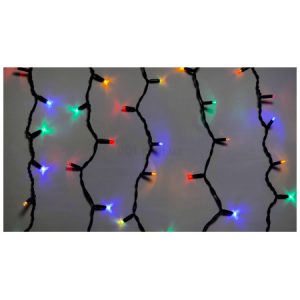 Гірлянда світлодіодна зовнішня ICICLE 108 LED бахрома 2×1м 27 flash мульти/чорний IP44 EN, Delux
