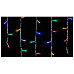 Гірлянда світлодіодна зовнішня ICICLE 75 LED 2×0,7м 18 flash мульти/білий IP44 EN, Delux