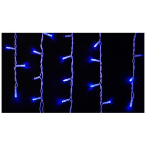 Гірлянда світлодіодна зовнішня ICICLE 75 LED 2×0,7м 18 flash синій/білий IP44 EN, Delux
