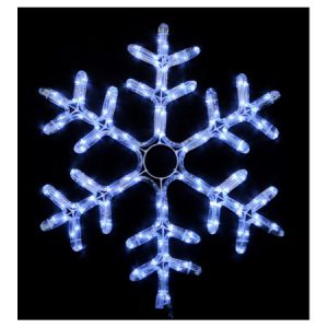 Гірлянда світлодіодна зовнішня MOTIF Snowflake 0,55м 12 flash білий IP44 EN, Delux