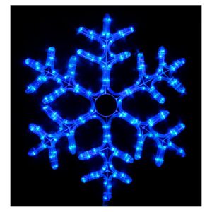 Гірлянда світлодіодна зовнішня MOTIF Snowflake 0,55м 12 flash синій IP44 EN, Delux