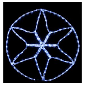 Гірлянда світлодіодна зовнішня MOTIF Star 6-кінцева 0,6×0,6м 13 flash білий IP44 EN, Delux