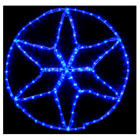 Гірлянда світлодіодна зовнішня MOTIF Star 6-кінцева 0,6×0,6м 13 flash синій IP44 EN, Delux