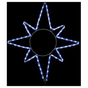 Гірлянда світлодіодна зовнішня MOTIF Star 8-кінцева 0,65×0,75м 8 flash білий IP44 EN, Delux