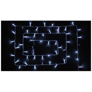 Гірлянда світлодіодна зовнішня STRING 100 LED 10м (2×5м) 20 flash білий/прозорий IP44 EN, Delux